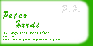 peter hardi business card